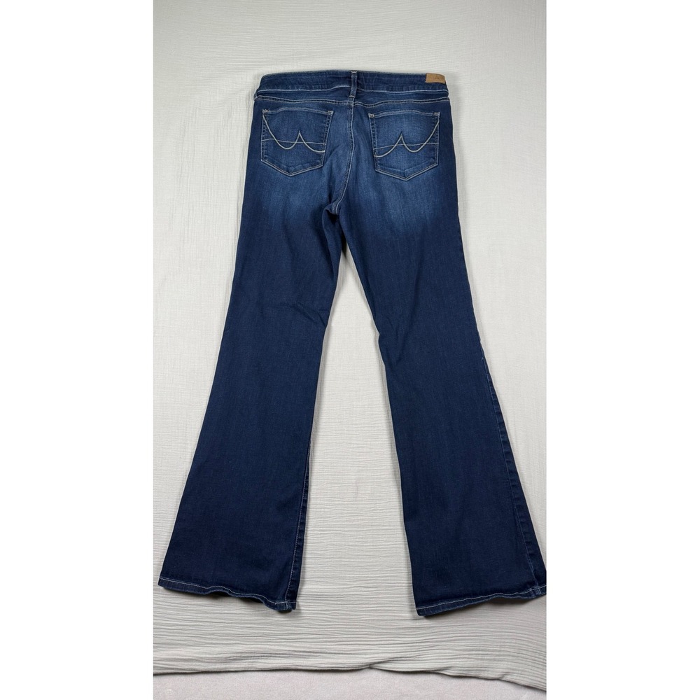 Ariat Denim Perfect Rise Flare Jeans Women 32L Whiskered 34x34 Cowgirl Stretch - Picture 3 of 9